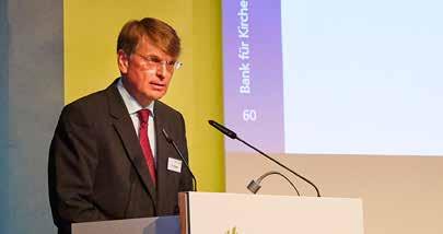Vor rund 250 Mitgliedern und Gästen berichtete der Vorstandsvorsitzende, Dr. Ekkehard Thiesler, über das gute Geschäftsjahr 2018.