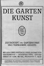 Die Landesgruppe HH/S-H der DGfG zwischen 1906 und 1945 Abbildung 28: Titelblatt der DGfG- Vereinszeitschrift: Die Gartenkunst.