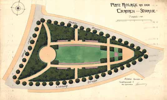 Die Landesgruppe HH/S-H der DGfG zwischen 1906 und 1945 Abbildung 42: Entwurfsplan zum Cranachplatz in Altona von F.