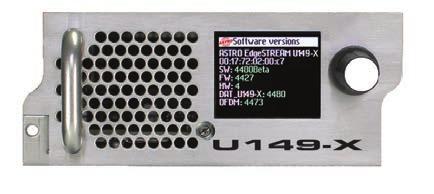 Streamer Module ULTRA DENSE IP STREAMER U 149-X Made in Germany z Einschubmodul für U 100 Basisgeräte z 4 physikalische Signaleingangsbuchsen z zur Umsetzung von 16 DVB-S2 Signalen in IP