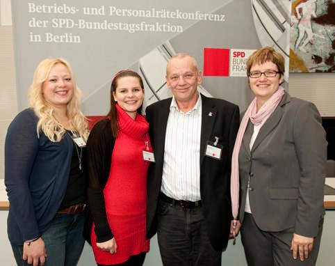 Bayreuther Delegation zu Gast bei Betriebsrätekonferenz in Berlin Unter dem Titel Für Vollbeschäftigung kämpfen Für sichere und gesunde Arbeit lud die SPD- Bundestagsfraktion zu ihrer alljährlichen