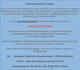 Seite 22 Donnerstag, 20. Juni 2019 Halsbrücker Anzeiger Neuigkeiten vom Förderverein Sumpfmühlenbad Hetzdorf e. V. Auf geht s zum Schwimmen!