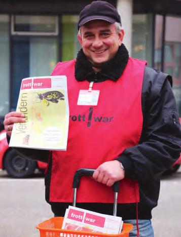 FUSS FASSEN MITTROTT-WAR DIE BESONDERE GESCHICHTE Seit 25 Jahren bietet die Stuttgarter Straßenzeitung Obdachlosen und sozial Benachteiligten eine Perspektive.