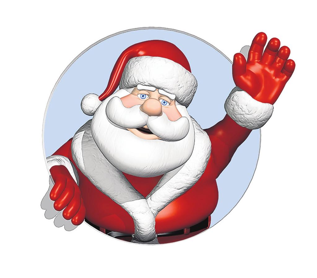 Der Weihnachtsmann aus dem Schwarzbacher Wald kommt um 16 Uhr. Für jedes Kind wird er ein Geschenk mitbringen.