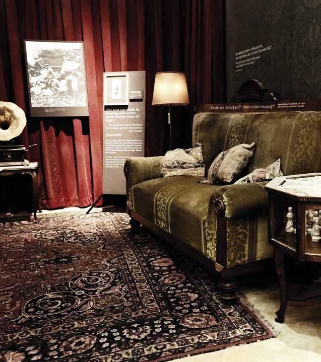 Es handelt sich dabei aber nicht um einen historischen Nachbau. Deutsches Auswandererhaus / Foto: Andreas Heller Prototype exhibit living room.