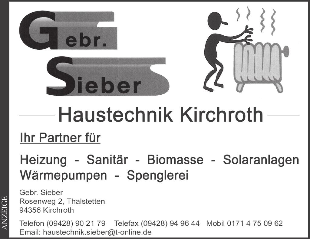 Seite 30 Kirchrother Gemeindebla 30. September 2010 Helfen gewinnt: Die Azubis der Raiffeisenbank Straubing in Kirchroth Neue Spielgeräte: Spendenaktion der Sparkasse Niederbayern-Mi e Kirchroth.