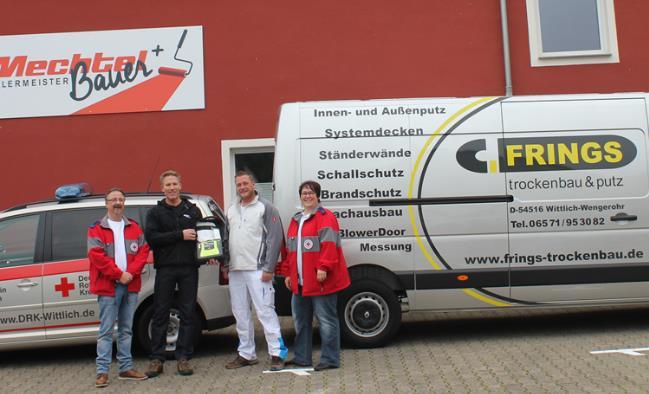 Der DRK Ortsverein Wittlich sagt Danke! Am 07.10.2019 konnten wir dem DRK First Responder Standort Altrich (Oliver Kirsch) einen AED (Automatisierter Externer Defibrillator) übergeben.