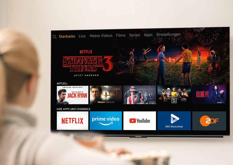 Alexa hat ein neues Zuhause: Ihren Fernseher. Deutschlands erste Fernseher mit integrierter Amazon Fire TV Experience.
