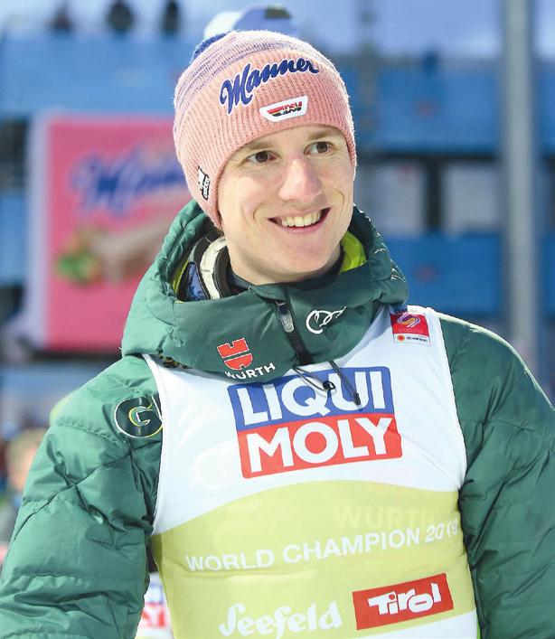15 Für den erfolgreichen Skispringer und Weltcupsieger Karl Geiger bedeutet der Winter intensive Trainingseinheiten und zahlreiche Wettkämpfe.