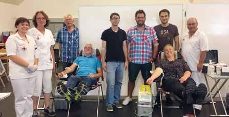 Blutspendeaktion TC Rheinbrohl spendet Blut Am 18. Juli traf sich der Vorstand des TC Rheinbrohl zur gemeinsamen Blutspende im Römersaal.