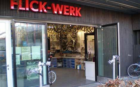 FLICKWERK, FAHRRADWERKSTATT IM E-WERK 49 Wir betreiben eine Selbsthilfe-Werkstatt für Radler im Kulturzentrum E-Werk in Erlangen.