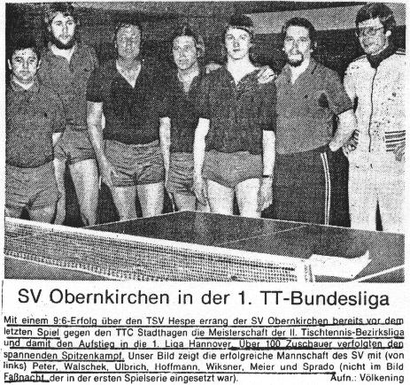Auszug aus Tischtennis INFO Nr. 18, Jan. 1997 1971 1987 / 1990 Die Ära Flieger Höhepunkte der bisherigen Vereinsgeschichte - bis in die 1. Bundesliga?