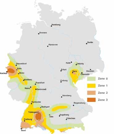 Anwendung von Ziegeln in Erdbebengebieten Technische Details / Allgemeines Wo? Die deutschen Erdbebengebiete liegen überwiegend in Baden-Württemberg und im Rheinland. Welche Ziegel?