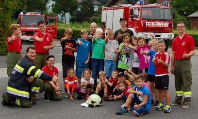 Beim diesjährigen Ferien(s)pass waren die Kinder auch heuer wieder zu Gast bei der Freiwilligen Feuerwehr Hohenbrugg/R.