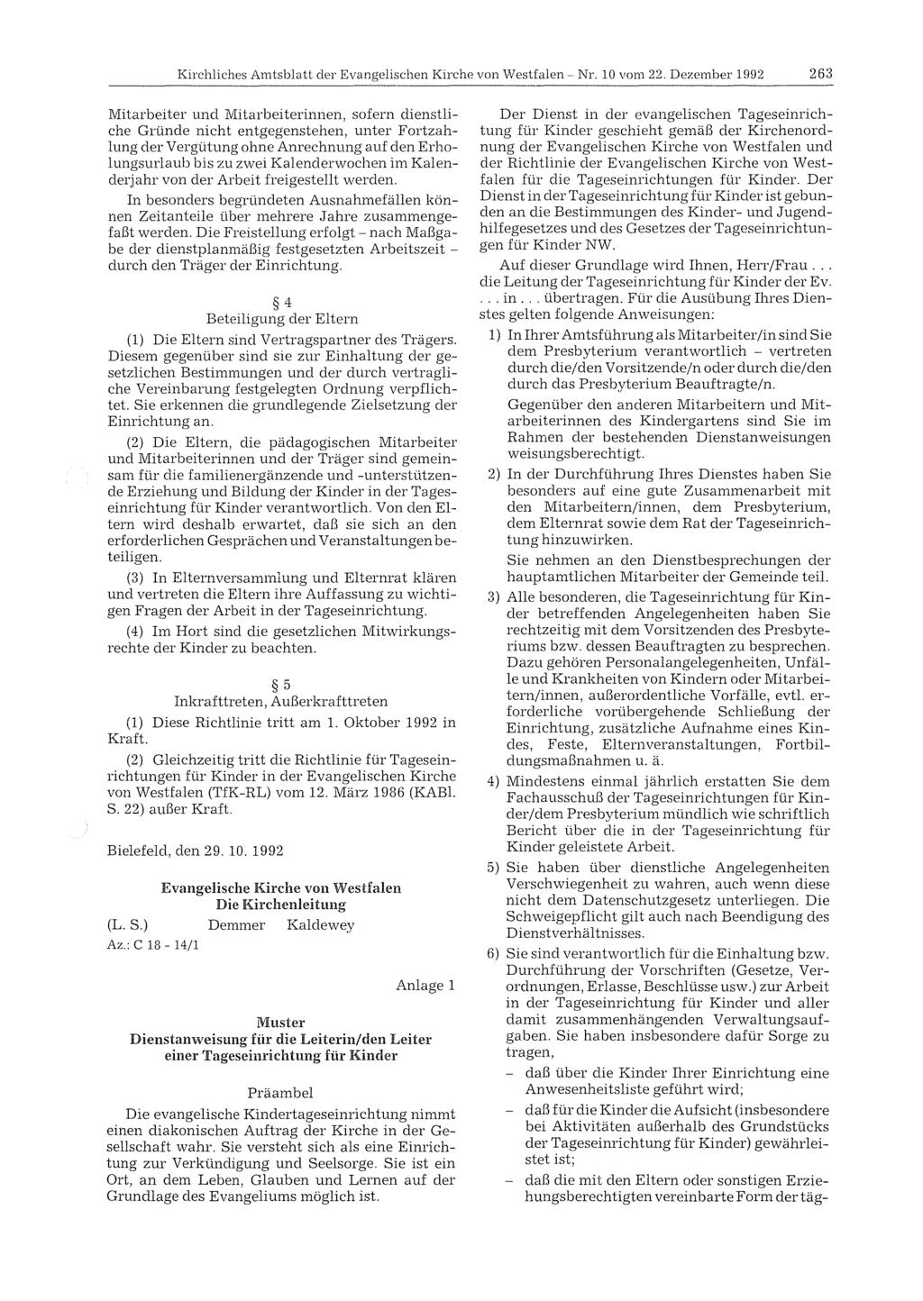 Kirchliches Amtsblatt der Evangelischen Kirche von Westfalen - Nr. 10 vom 22.