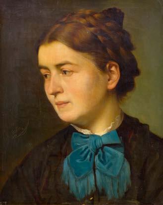 CHF 5 000 / 8 000 ( 4 630 / 7 410) 3216 ANTON MÜLLER (1853 Wien 1897) Porträt einer Dame. 1874.