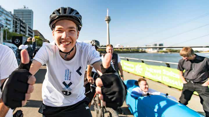 16 Veranstaltungsmagazin e-cross GERMANY Tage der Elektromobilität Düsseldorf Die e-bike Tour 2019 Mit dem Pedelec rund um Düsseldorf Felix Grigarek (Team Friedrich-v.