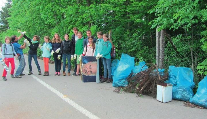 Aus den Abteilungen Sektion Augsburg Augsburg JDAV Augsburg- Aktion: Sauber ist in 2014 JDAV Jugendgruppe Wolpertinger gewinnt den Sauberpreis für die größte gesammelte Müllmenge VON INGRID TAUBERT