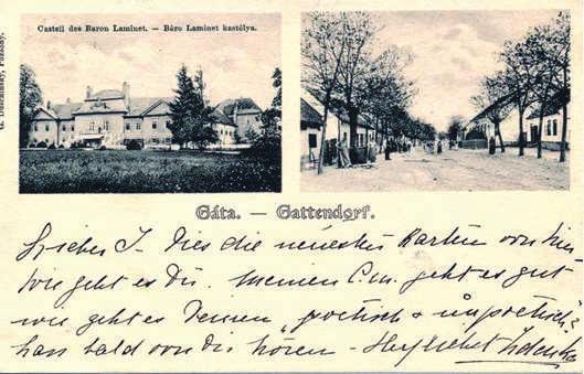 Oben: Ansichtskarte gelaufen 1898 mit a) Neues Schloss; b) Blick von der