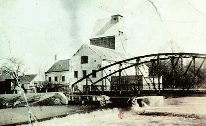 Mühle und Leithabrücke vor 1930.