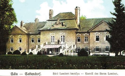 Oben: Neues Schloss des Barons Laminet, das 1896 in den Besitz des Grafen Joseph Batthyany und
