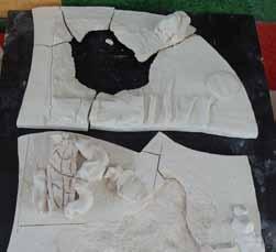 16. Juni 2015 Claudia Klinkert Keramikwerkstatt Reperatur des Wandbildes Beim Schrühbrand des Wandbildes sind zwei Teile