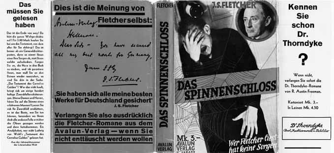Die ersten Exemplare dieser Reihe erschienen in den Agatha Christie: Das Haus an der Düne. Leipzig: Wilhelm Goldmann 1933. Cover vermutlich von Kurt Wernicke. J. S. Fletcher: Das Spinnenschloss.