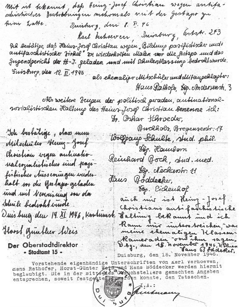 LfG NOSTALGISCH Bereits seit Februar 1943 war der damals 16jährige Heinz Josef Christian mit seinen Klassenkameraden als Luftwaffenhelfer eingesetzt.