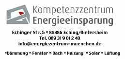 , 21.4.: Außenwand- oder Innenwanddämmung Vor- und Nachteile Ort: Kompetenzzentrum Energieeinsparung, Echinger Str.