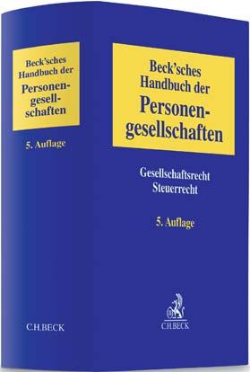 IMMER AUF DEM SCHREIBTISCH Aktuelles Steuerrecht Herbst 2019 Beck sches Handbuch der Personengesellschaften Rund 2200 Seiten. In Leinen ca. 209, ISBN 978-3-406-74199-9 Neu im Dezember 2019 beck-shop.