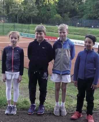 Die Konkurrenz in der 5-er Gruppe war relativ stark; so mussten die Kinder gegen TC Bommern 1, TC HW Gladbeck 1, TC Rechen Bochum 2 und TC Grün- Weiß Frohlinde 1 antreten.