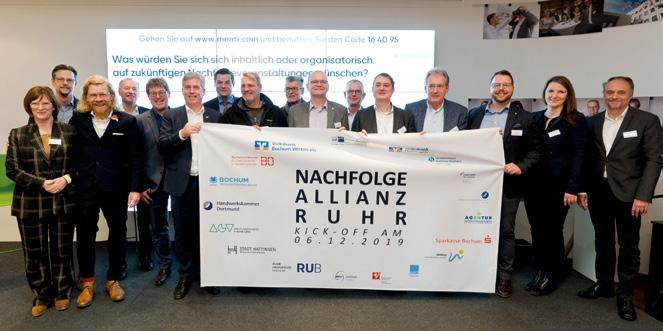 Wirtschaft im Revier 04 2020 Stephan Münnich Schulterschluss der regionalen Partner: Am 6. Dezember 2019 wurde der Startschuss für die Nachfolge Allianz Ruhr bei der IHK gegeben.