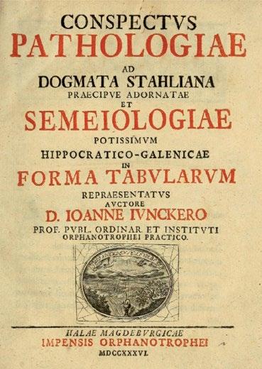 Erste Erwähnung des Begriffs Urologie den Harn besehen in einer Buchpublikation conspectus pathologiae von Johann Juncker (1679-1759), Halle.