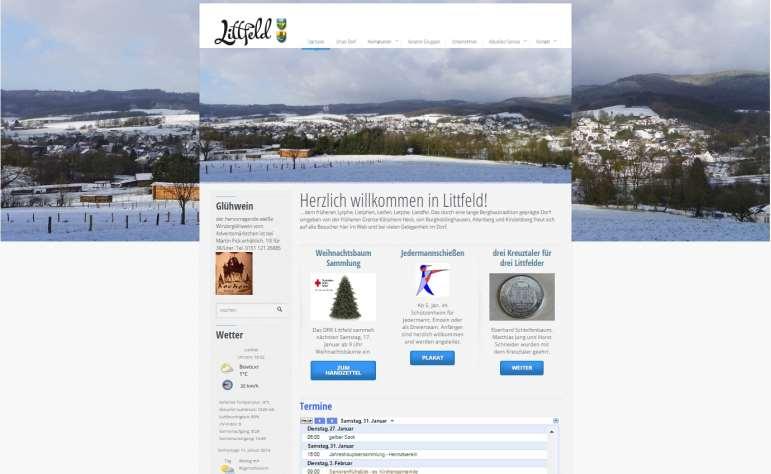 15 2. Internetauftritt: www.littfeld.de Entstehung: Januar 2014: Vorstandsbeschluss/Ziel Homepage Littfeld.