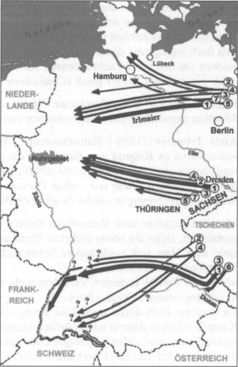 Über die Donau geht der Feind nicht, sondern biegt nach Nordwesten ab.