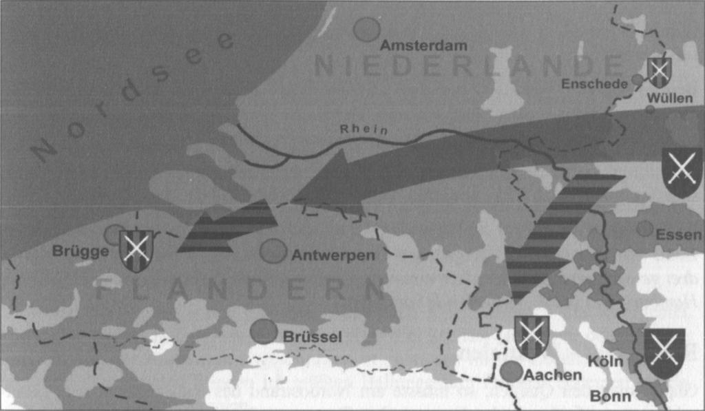 Kämpfe bei Aachen könnten Ausläufer der Kämpfe in den Niederlanden sein.