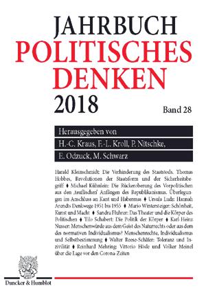 Jahrbuch Politisches Denken Hrsg. von Volker Gerhardt, Clemens Kauffmann, Frank-Lothar-Kroll, Peter Nitschke, Henning Ottmann, Martyn P.