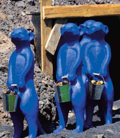 Ein Anziehungspunkt auf der Laga ist die Blaumännchen-Installation des Künstlers Rainer Bonk. Ich wünsche mir, dass das Blaumännchen zur Symbolfigur für den Kohlebergbau im Ruhrgebiet wird.