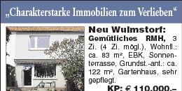 DER NEUE RUF Seite 11 Immobilien & Wohnungsmarkt IMMO Grundstücke Neu Wulmstorf/Schwiederstorf, mehrere Baugrundstücke von ca. 620-1.198 m 2 GRZ 0,2 und GFZ 0,3 für EFH, ab 91.760,-. SEG mbh. Tel.