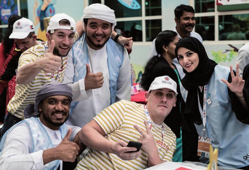 Special Olympics Deutschland Jahresbericht 2019 Begegnung und Spaß beim Besuch der deutschen Schule in Sharjah im Rahmen des Host Town Programms.