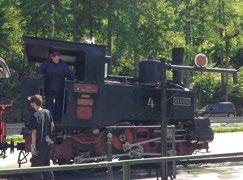 Am Schluss unserer Runde konnten wir die Abfahrt der Achenseebahn bewundern, eine schmalspurige Zahnradbahn, die mit einer Dampflokomotive betrieben wird.