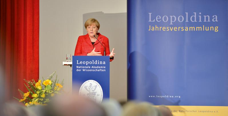 Bundeskanzlerin Angela Merkel auf der Leopoldina- Jahresversammlung 2015.
