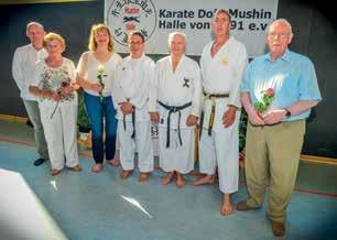 Eine besondere Bedeutung bekam der Besuch des 80-Jährigen, weil er kurz zuvor als erster Karateka im Deutschen Karate Verband den 10. Dan verliehen bekommen hatte.