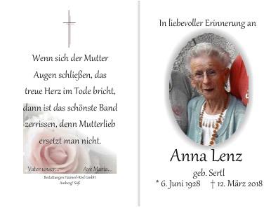 Besonders verbunden war Anna Lenz auch der Heimat ihres Mannes. Sie war mehrmals zusammen mit der Familie und Verwandten in Rosenthal.