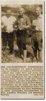 1973 Der Verein unternimmt seinen ersten großen Angelausflug. Die Petrijünger aus Weißenhorn fahren vom 20.6.