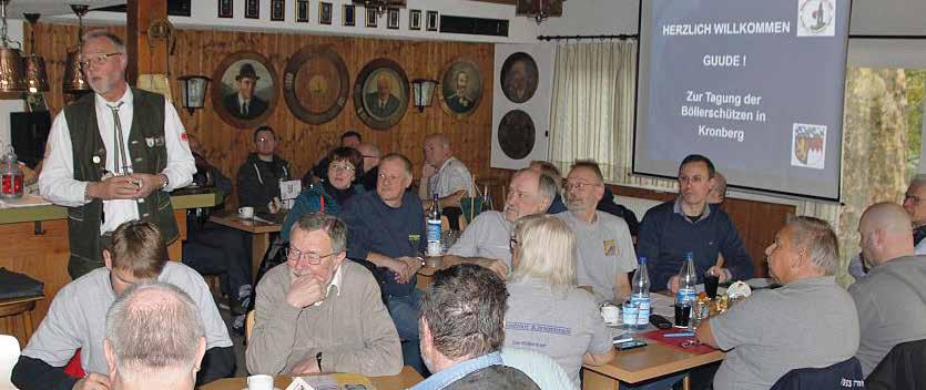 Hessische Böllerschützen trafen sich in Kronberg Schaffung eines Netzwerkes für eine besondere Disziplin Die Tagungsteilnehmer auf einen Blick.