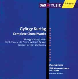 der deutschen Schallplattenkritik 3/2013, Diapason d'or 2013 Kurtág: Complete Choral Works Preis der