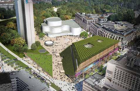 TREND Grünes Herz zur Versöhnung Mit dem Bau des Großprojektes Kö-Bogen II steht Düsseldorfs neue Mitte vor der Vollendung.