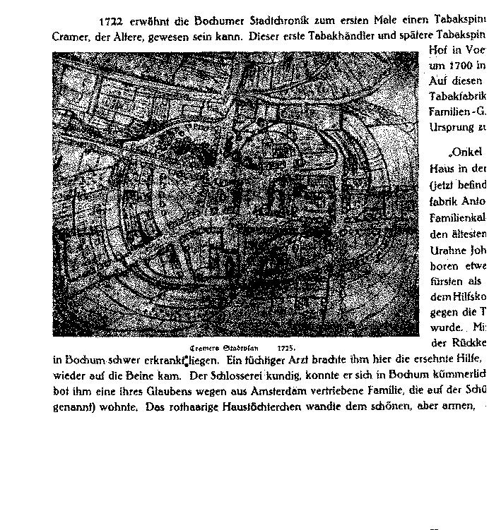 I Anmerkungen Gerhard Bergauer zu den Bochumer Stadtplänen von Cramer und Korturn Dass Carl Amold Korturn bei der Erstellung seines Stadtplans von Bochum aus dem Jahre 1790 die ältere, sogenannte