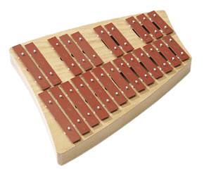 Top Alt-Xylophon mit rotbraunen Klangplatten und 2 Schlägeln für Orff und Schule 